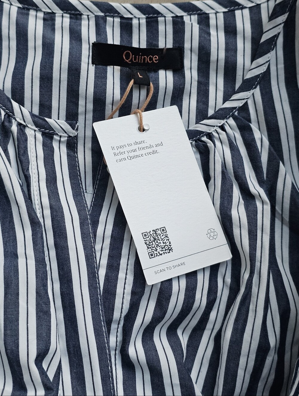 Quince Blue and White Striped Maxi Dress - Picture 6 of 8